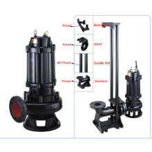 Auto coupling submersible sewage pump with 3m guide rail